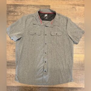 ZeroXposur Shirt Mens 2XL  Charcoal  Gray  Casual Vented Button
